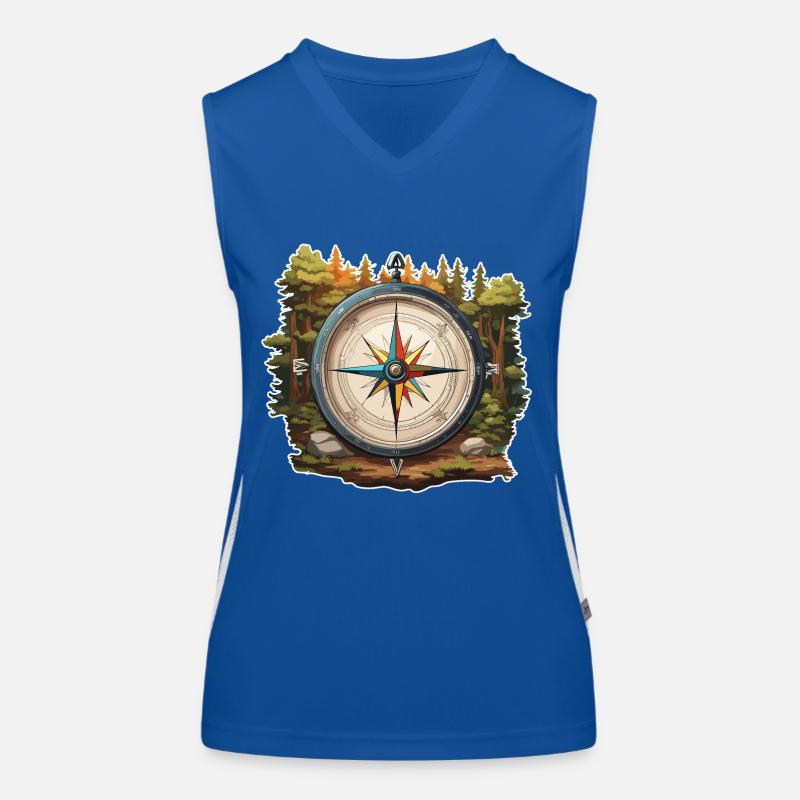 Compass / Cardinal Direction / Travel / Survival Women's Functional Contrast Tank Top