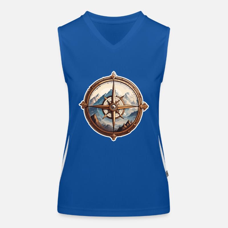 Compass / Cardinal Direction / Travel / Survival Women's Functional Contrast Tank Top