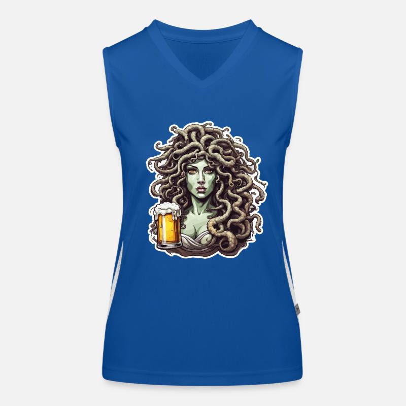 Méduse / Mythologie grecque / Tête de serpent Débardeur respirant contrasté Femme