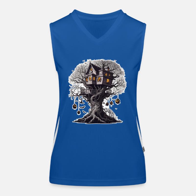 Baumhaus / Baumkrone / Baumhütte / Abenteuer Funktionelles Kontrast-Tank Top für Frauen