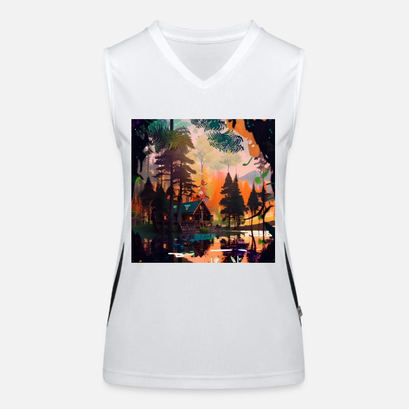 Cabane dans les bois Débardeur respirant contrasté Femme