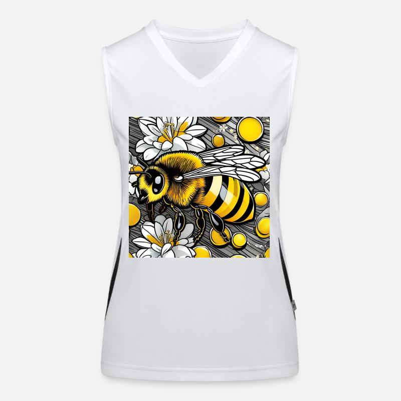 Abeille mignonne Débardeur respirant contrasté Femme