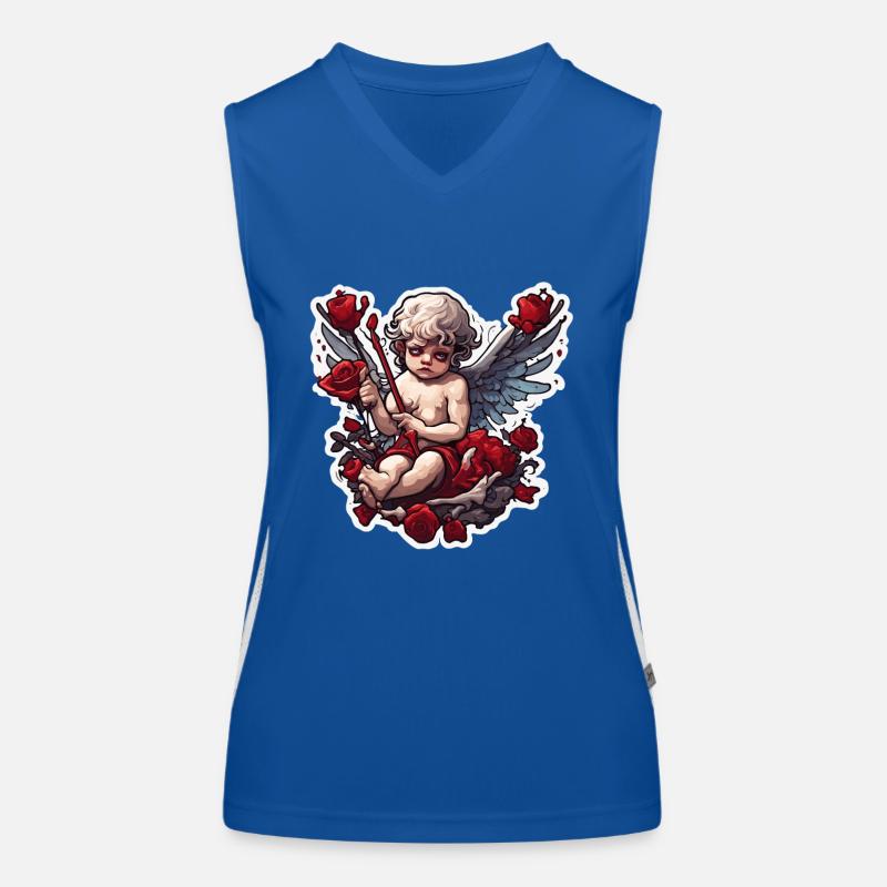 Cupidon / Amour / Flèche / Coeur / Saint Valentin Débardeur respirant contrasté Femme