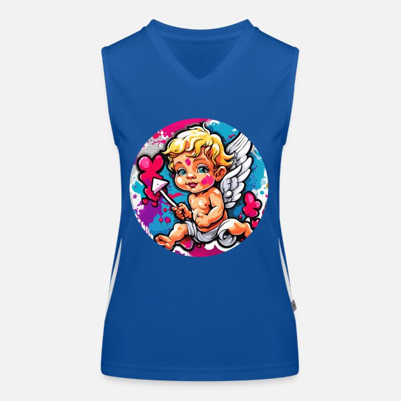 Cupidon / Amour / Flèche / Coeur / Saint Valentin Débardeur respirant contrasté Femme