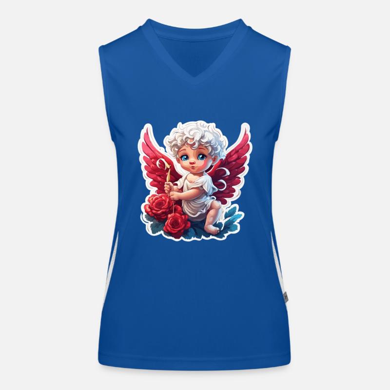 Cupidon / Amour / Flèche / Coeur / Saint Valentin Débardeur respirant contrasté Femme