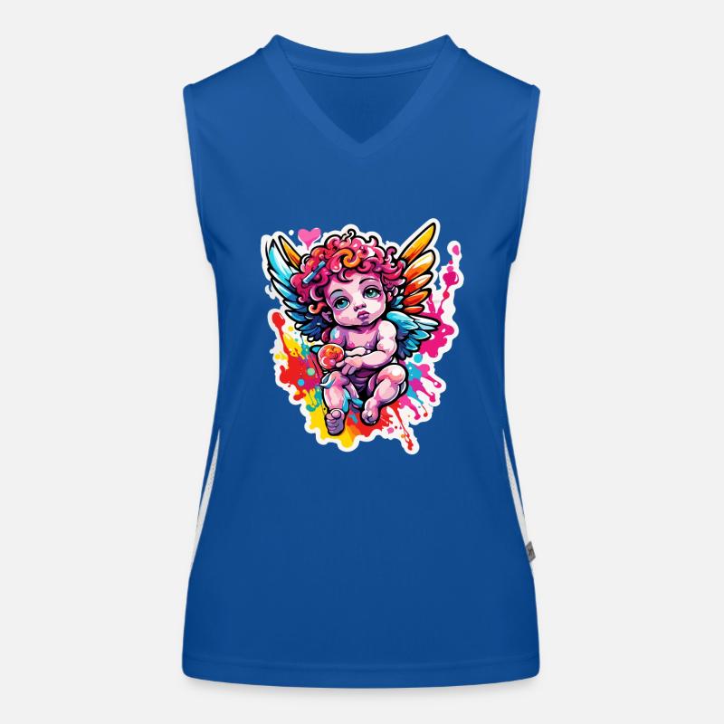 Cupidon / Amour / Flèche / Coeur / Saint Valentin Débardeur respirant contrasté Femme