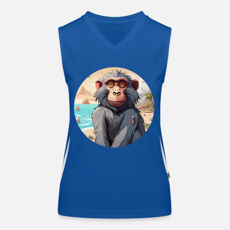 Affe / Tier / Zoo / Babian / Wild / Comic Funktionelles Kontrast-Tank Top für Frauen