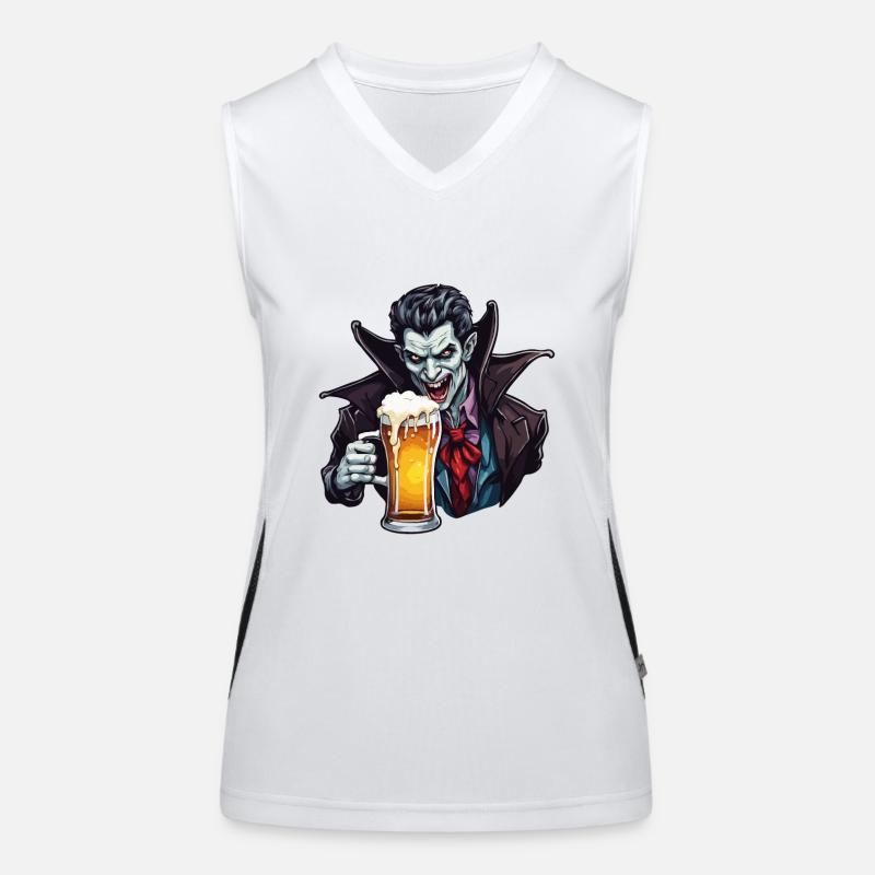 Vampir / Dracula / Blutsauger / Halloween / Mythos Funktionelles Kontrast-Tank Top für Frauen