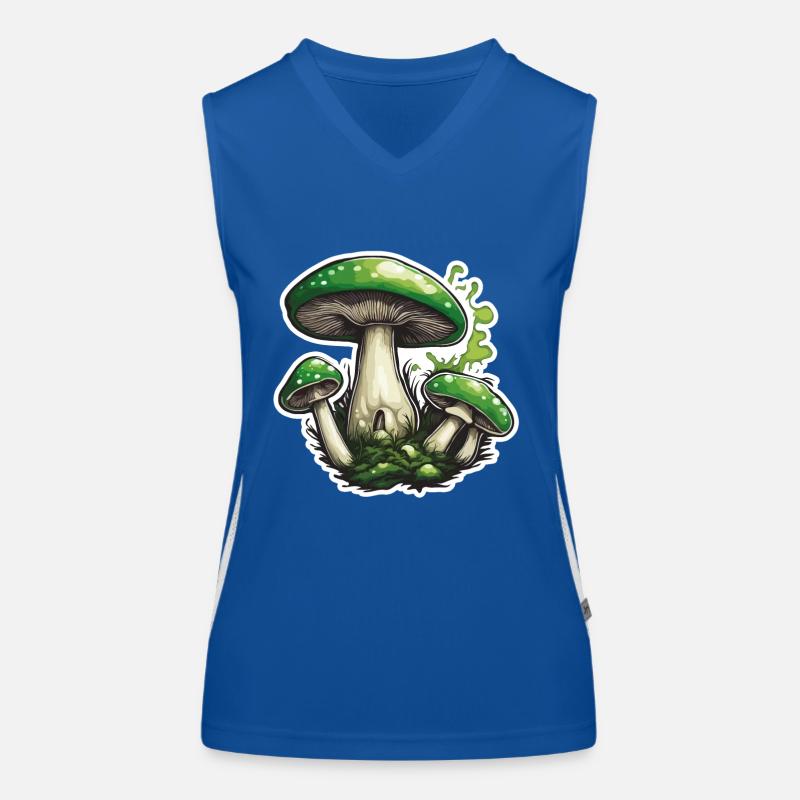 Mushroom / Mushroom / Meadow / Forest / Goa / Psy Women's Functional Contrast Tank Top
