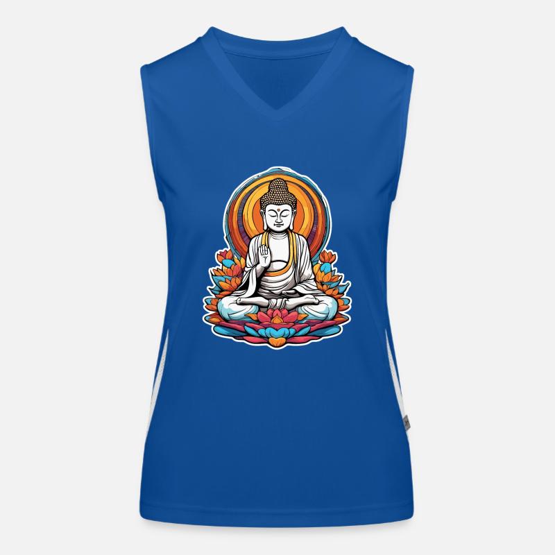 Buddha / Buddhismus / Glaube / Religion / Mantra Funktionelles Kontrast-Tank Top für Frauen