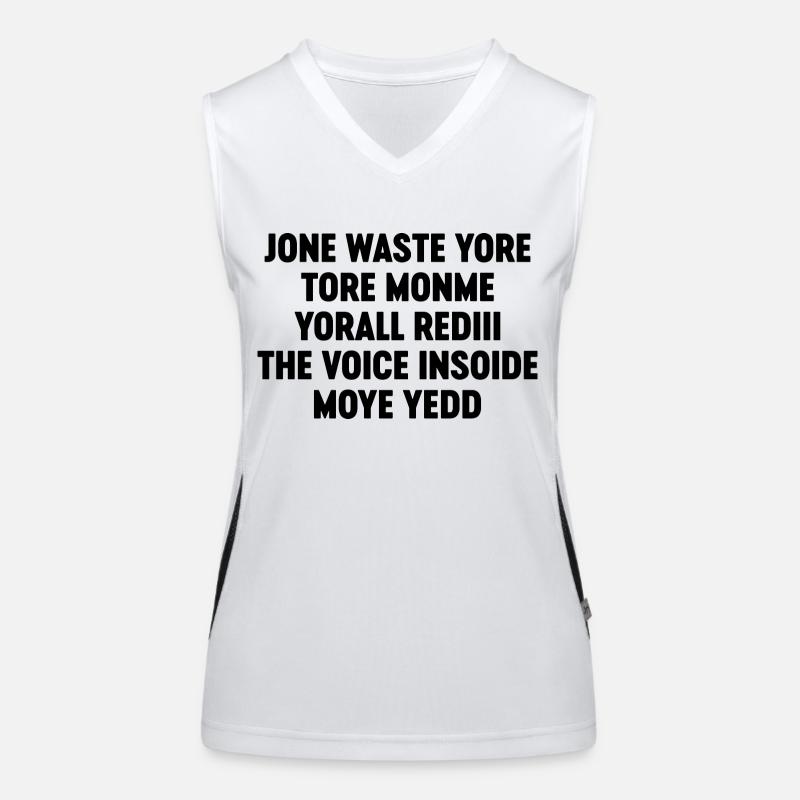 Drôle Jone Waste Yore Toye Monme Débardeur respirant contrasté Femme