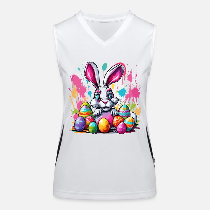 Lapin de Pâques / Pâques / Oeufs / Vacances / Pâques Débardeur respirant contrasté Femme