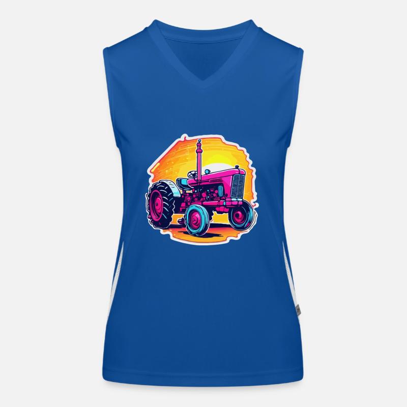 Tractor / Agriculture / Farmer / Field Work Women's Functional Contrast Tank Top