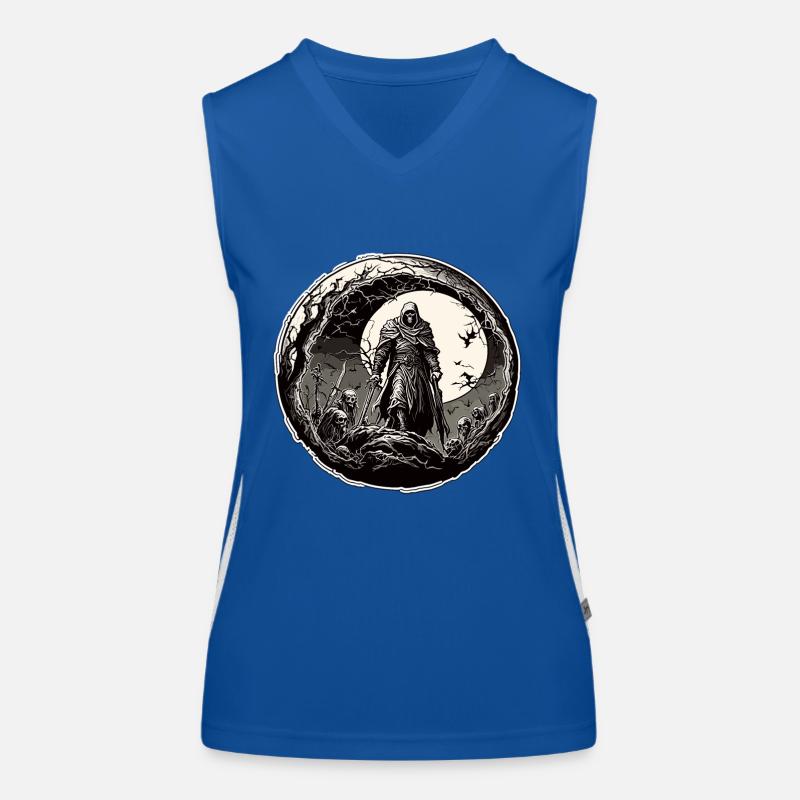 Grim Reaper / Dark / Skull / Cemetery Women's Functional Contrast Tank Top
