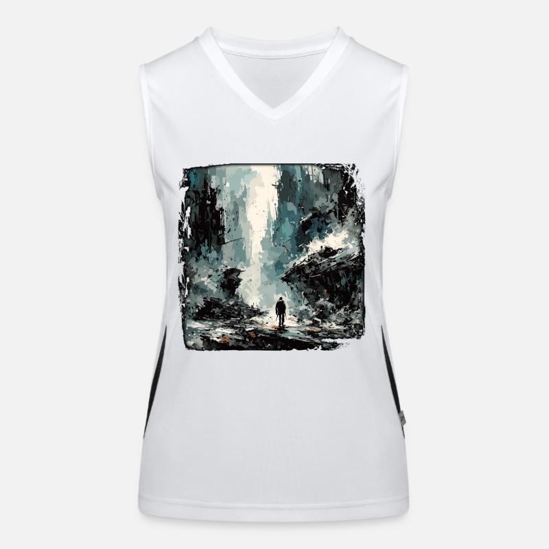 Apocalypse / Doomsday / Destruction / Anarchy Women's Functional Contrast Tank Top