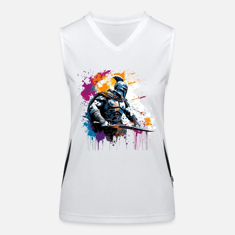 Spartan / Warrior / Fighter / Ancient / Sparta Women's Functional Contrast Tank Top