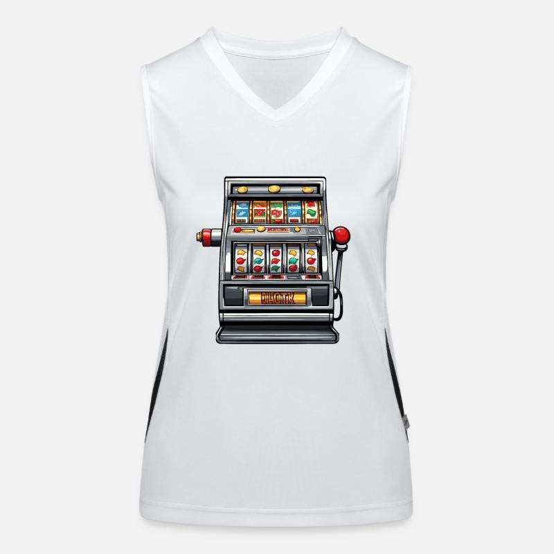 Slot Machine / One-Armed Bandit / Casino / Win Women's Functional Contrast Tank Top