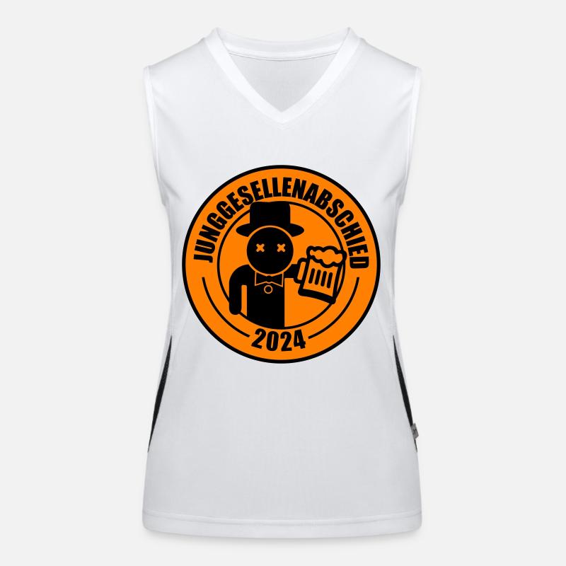 Junggesellenabschied 2024 Bier Funktionelles Kontrast-Tank Top für Frauen