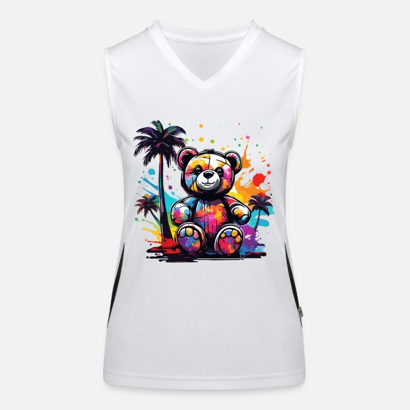 Teddy Bear / Cuddly Toy / Stuffed Animal / Gift Idea Women's Functional Contrast Tank Top