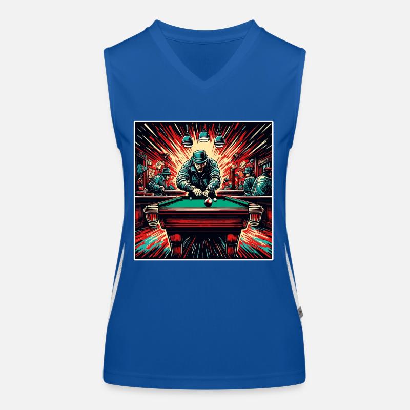 Billardtisch / Billiardkugel / 8 Ball / Pool / Kö Funktionelles Kontrast-Tank Top für Frauen