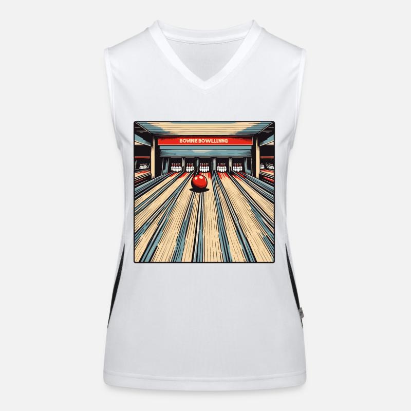 Bowling / Quilles / Bowling / Pin / Strike Débardeur respirant contrasté Femme