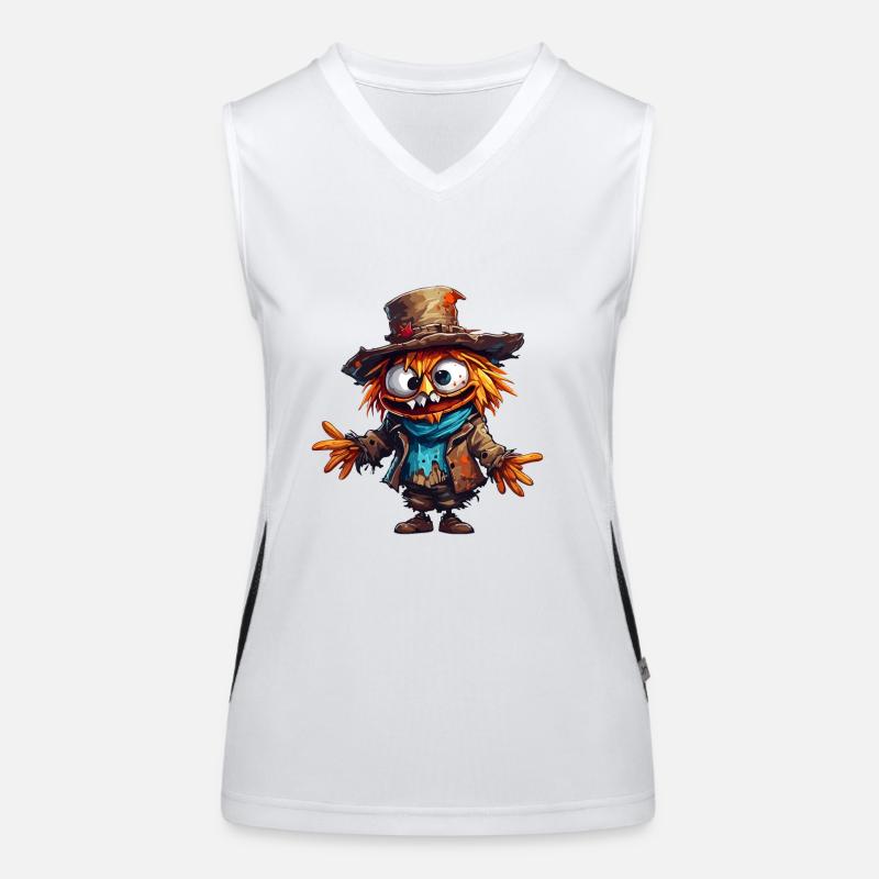 Scarecrow / Harvest Worker / Corn Field / Field Women's Functional Contrast Tank Top