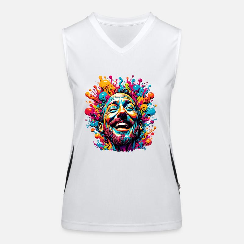 psychedelic / Goa / Hippie / Halluzination / Peace Funktionelles Kontrast-Tank Top für Frauen