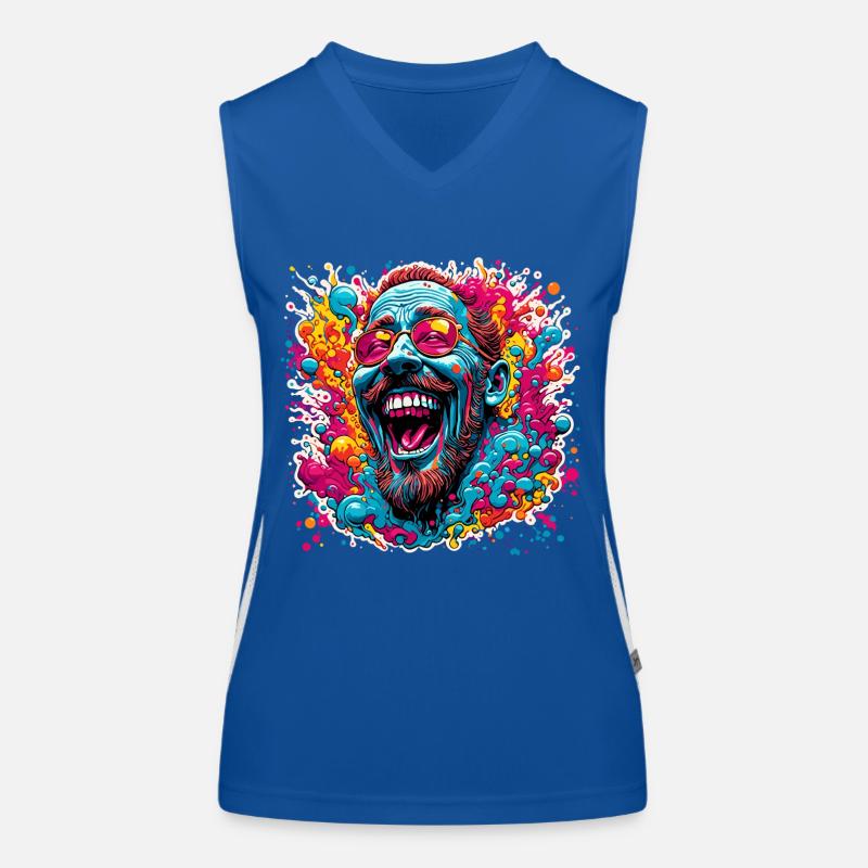 psychedelic / Goa / Hippie / Halluzination / Peace Funktionelles Kontrast-Tank Top für Frauen