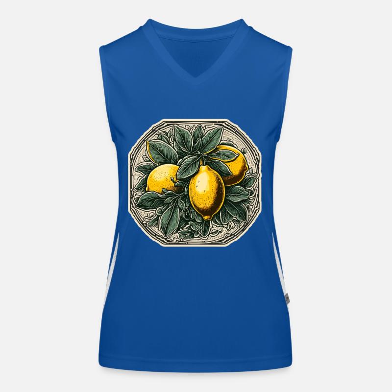 Lebensmittel / Obst / Markt / Vitamine / Design Funktionelles Kontrast-Tank Top für Frauen