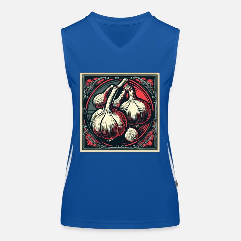 Lebensmittel / Gemüse / Markt / Vitamine / Design Funktionelles Kontrast-Tank Top für Frauen