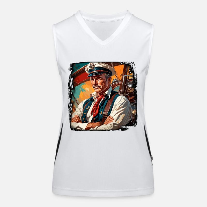 Matrose / Schiffsbesatzung / Decksmann / Anker Funktionelles Kontrast-Tank Top für Frauen
