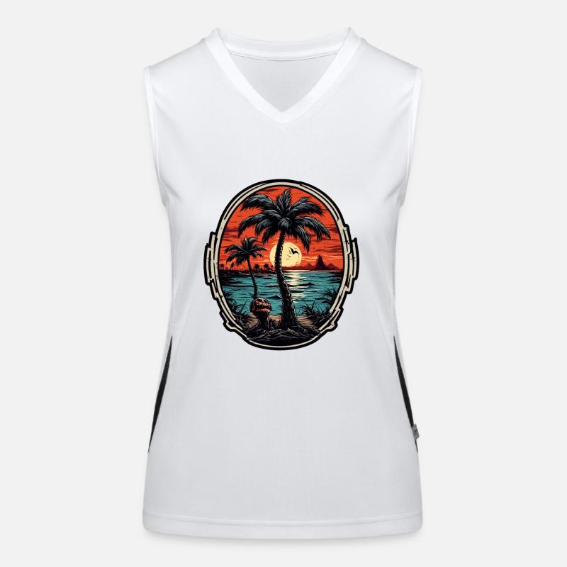 Beach / Island / Vacation / Summer / Sun / Sea Women's Functional Contrast Tank Top