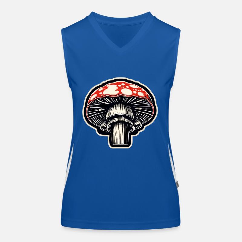 Champignon / Champignon / Prairie / Forêt / Goa / Psy Débardeur respirant contrasté Femme