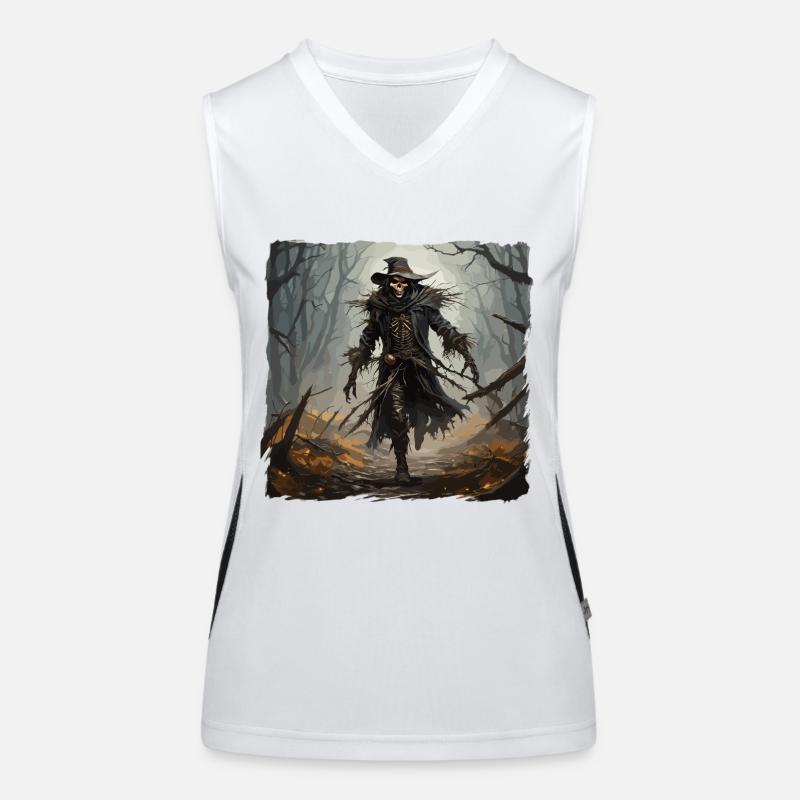 Vogelscheuche / Erntehelfer / Maisfeld / Feld Funktionelles Kontrast-Tank Top für Frauen