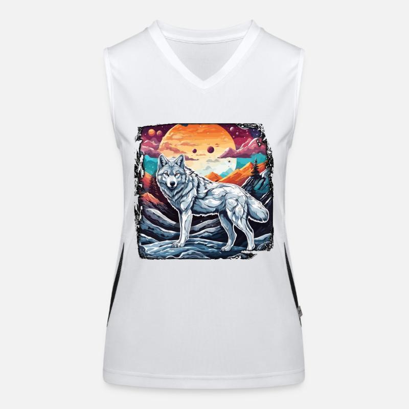 Wolf / Pack / Forest / Wild / Wildlife / Howl Women's Functional Contrast Tank Top