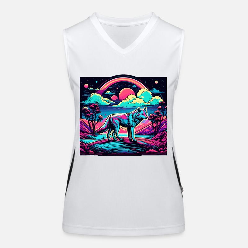 Wolf / Pack / Forest / Wild / Wildlife / Howl Women's Functional Contrast Tank Top