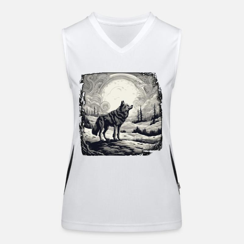 Wolf / Pack / Forest / Wild / Wildlife / Howl Women's Functional Contrast Tank Top