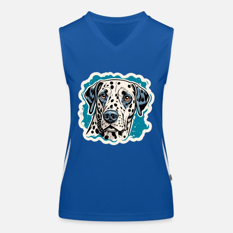 Dalmatiër / Hond / Dier / Huisdier / Blaffen Functionele contrasterende tanktop voor vrouwen