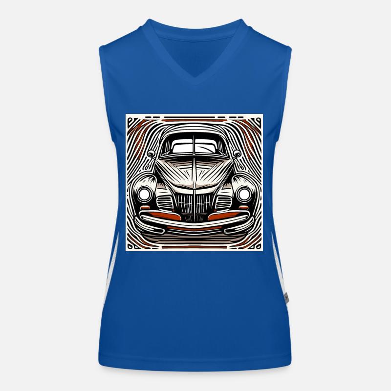 Car / Vehicle / Passenger Car / Mobile / Old Timer / Driving Women's Functional Contrast Tank Top