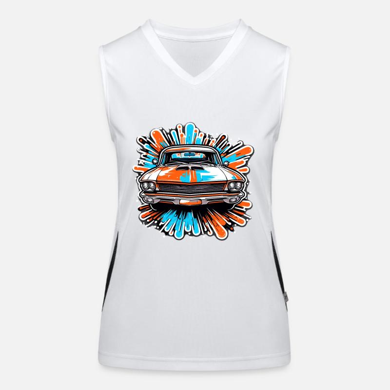 Car / Vehicle / Passenger Car / Mobile / Old Timer / Driving Women's Functional Contrast Tank Top