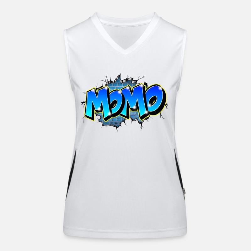 Graffiti First Name MOMO Women's Functional Contrast Tank Top