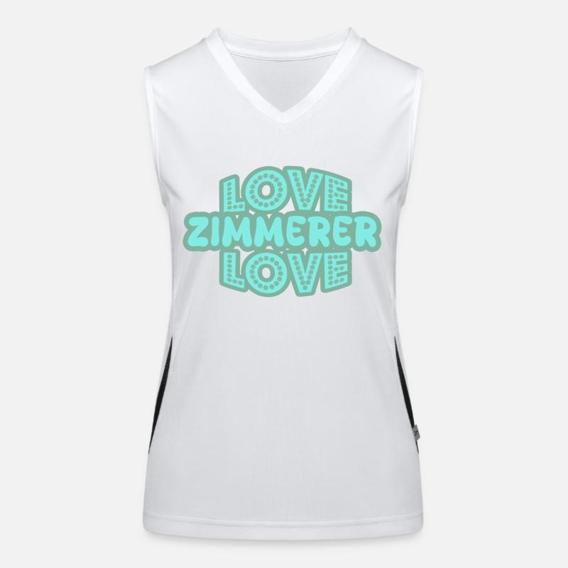 Spruch Zimmerer Funktionelles Kontrast-Tank Top für Frauen