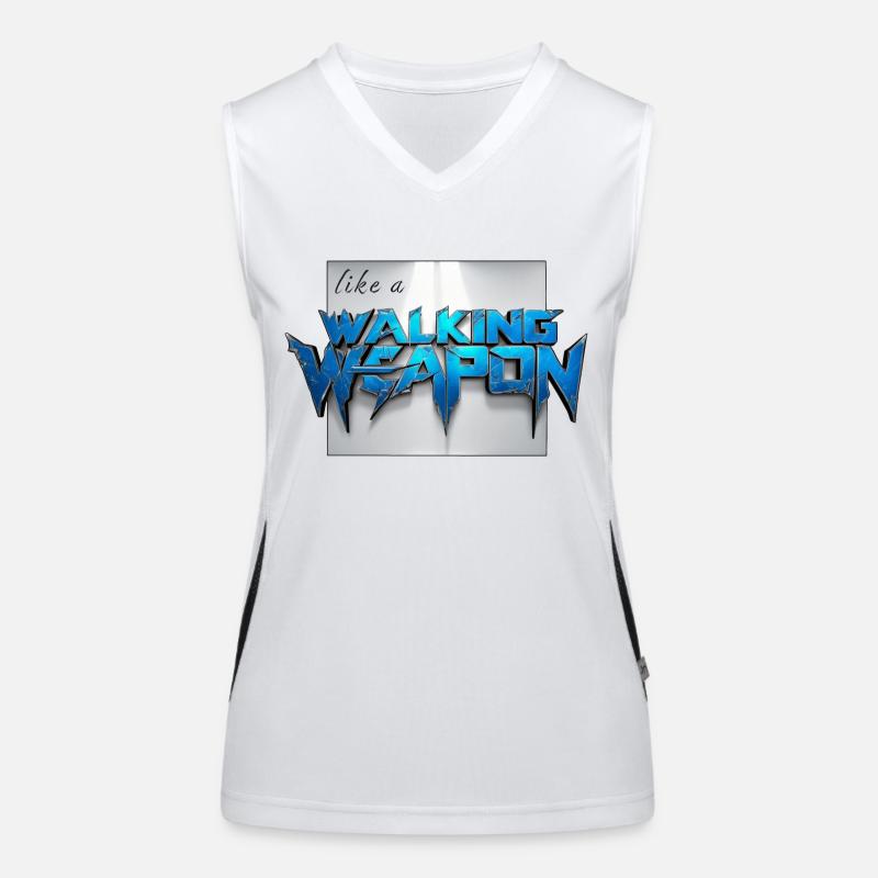 wie eine wandelnde Waffe Funktionelles Kontrast-Tank Top für Frauen