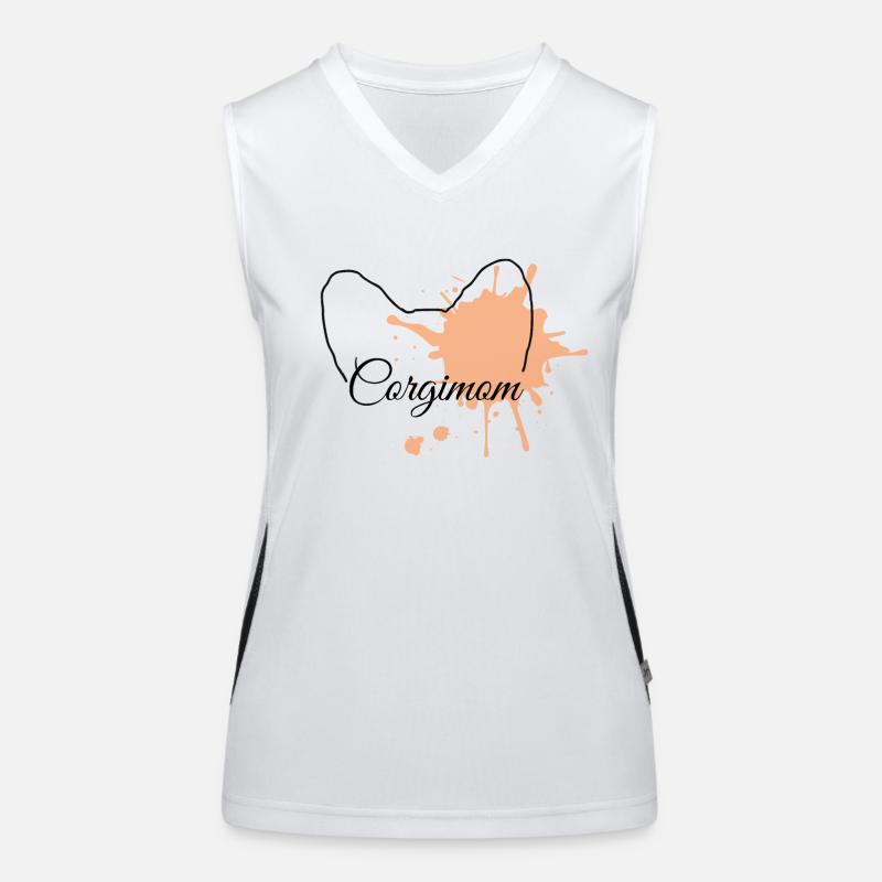 Corgimom Splash Funktionelles Kontrast-Tank Top für Frauen