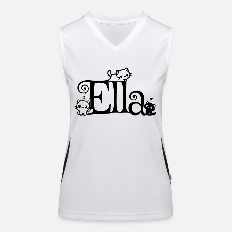 Ella surname First name Kitten name Women's Functional Contrast Tank Top