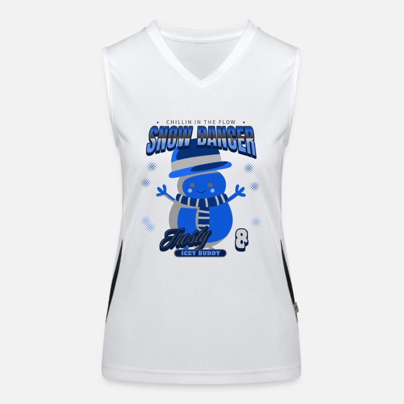 Snow Dancer - SNOWMAN Funktionelles Kontrast-Tank Top für Frauen