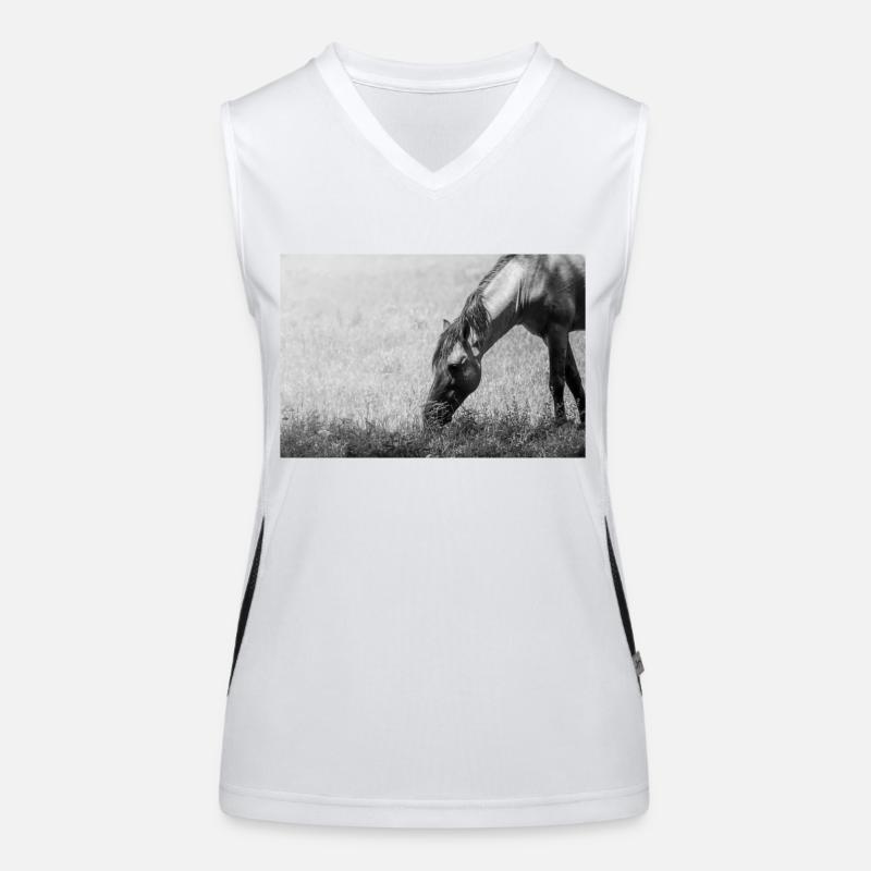Das Pferd Funktionelles Kontrast-Tank Top für Frauen