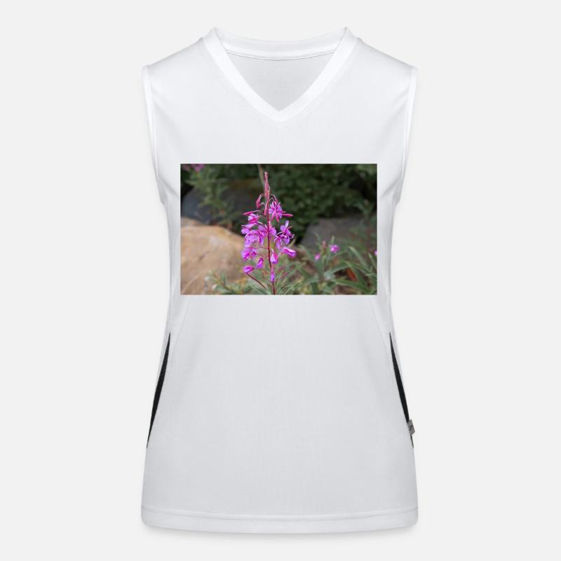 fireweed also willow herb also rosebay willowherb Women's Functional Contrast Tank Top