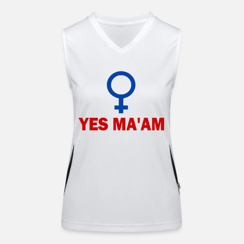 yes ma'am Débardeur respirant contrasté Femme