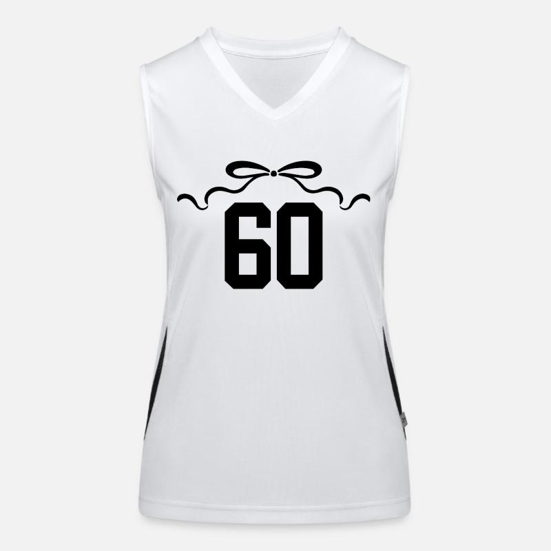 Nummer 60 Knoten - 60. Jahrestag Funktionelles Kontrast-Tank Top für Frauen
